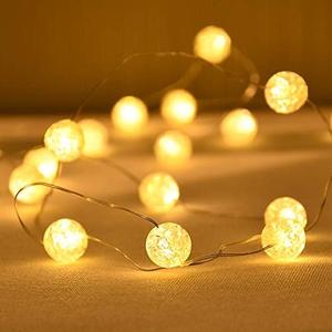 Cracked Orb Copper Wire LED String LIghts, 40 Leds