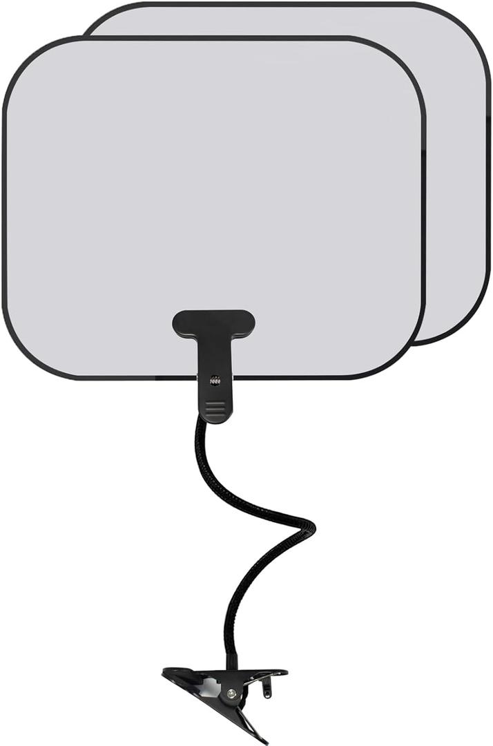 2-in-1 Flexible Clip Stand Adjustable Sun Shade for Outside Use - Portable Laptop Visor, Foldable SunShade Cover for Computers, Beach Chairs, Pets, Strollers