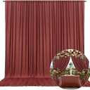 10 x 10 Feet Rust Backdrop Curtain for Partie, Background Curtains for Photoshoot, Birthday, Wedding, Halloween, Thanksgiving, Christmas Day, New Year Party Decorations 5Ft x 10Ft, 2 Panels