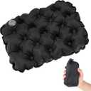 Inflatable Seat Cushion Portable Travel Airplane Seat Cushion Self-Inflating Camping Air Sitting Pad Portable Bleacher Cushions for Office Chair Hiking Outdoor Climbing Kayak Patio Car (Black)