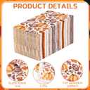 100Pcs Fall Football Pumpkin Disposable Paper Guest Napkins 3ply