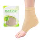 Bukihome Achilles Tendon Support Sleeves - Gel Padded Compression Socks for Tendonitis Relief - Breathable & Ergonomic Fit - 1 Pair of Regular Size, Beige
