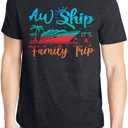 2025 Family Cruise Shirts Women It's A Family Trip Shirt Making Memories Together Cruise Ship Short Sleeve Tops Mint Green