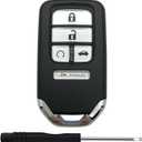 Replacement Keyless Entry Remote Key Fob Shell Cover for Honda Accord Civic CR-V Pilot Passport Insight EX EX-L Touring Car Key Fob Cover Case Black (5 Button)