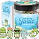 Positive Turtle Jar  Funny Birthday Christmas Gifts for Women Men Teens Stocking Stuffers Teen Girls Son Mom Dad Daughter Sister Friend Coworkers Teachers Gifts, Sea Turtle Gift for Women