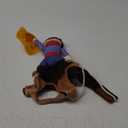 Cowboy Rider Dog Costume for Dogs Outfit Knight Style with Doll and Hat Pet Costume (M)