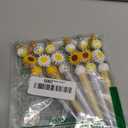 holoith 6 Set Beadable Pen Bulk Beadable Pens Kit Sunflower Themed Bead Sunflower Pen Charms Wood Beads Rhinestone Spacer Beads for Diy Present Students Teens School Office Supplies