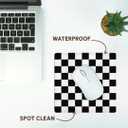 3dRose 8 x 8 x 0.25 Inches Black and White Pattern Checkered Checked Squares Chess Checkerboard or Racing Car Race Flag Mouse Pad (mp_154527_1)
