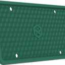 Rightcar Solutions Silicone License Plate Frame Rust Proof, Rattle Proof, Weather Proof Universal License Plate Holder for Front Or Rear, Street Legal, No Obstruction - Green