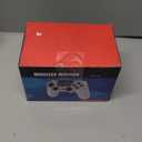 2 Pack Wireless Controller for PS4, LED Backlit Controllers for PS4/Pro/Slim, 1000mAh Battery, Double Shock 6-Axis Motion Sensor, Adjustable RGB Backlight, White+Black