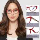 EYEURL 5-Pack Cat Eye Reading Glasses for Women- Men Blue Light Blocking Glasses Stylish Computer Readers for Women Anti Eyestrain & Glare with Spring Hinges,1.5