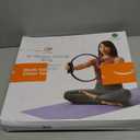 Gaiam Pilates Ring Fitness Circle - Lightweight & Durable Foam Padded Handles, Flexible Resistance Exercise Equipment for Toning Arms, Thighs/Legs & Core (12", Black)