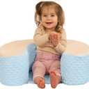 Baby Sit Up Pillow | Baby Pillow for Sitting Up | Comfortable Infant Seat for Early Sitting & Playtime | Soft & Stable Seat with Ring | Suitable from 4 Months (Blue)