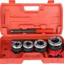 GOTOTOP Pipe Threader Ratchet Kit, 3 Die Ratcheting Pipe Threading Tool Set 1/2"", 3/4"", 1"", Portable Cast Iron Pipe Threading Set, for Professional Cutting & Pipe Threaders, GOTOTOPkcv705ax8y