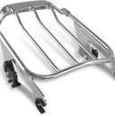 Two Up Air Wing Luggage Rack Detachable Mounting Rack Compatible for Harley Davidson Touring 2009-2026 Street Glide Electra Glide Road Glide Road King (Style B Chrome)