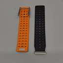 Spapoy Magnetic Sport Band Compatible with Whoop 5.0 Bands for Men Women, Soft Silicone Breathable Adjustable Waterproof Replacement Wristbands for Whoop 5.0 Band One, Peak and Life [Not for Gen 4] (Gray/Orange)