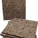 Flipside Products 12" x 12" x 9.5mm Thick Dark Brown Cork Squares, Wall Tiles, Square Pinning Cork Board, Bulletin Board Mini Wall Board - 4 Pack