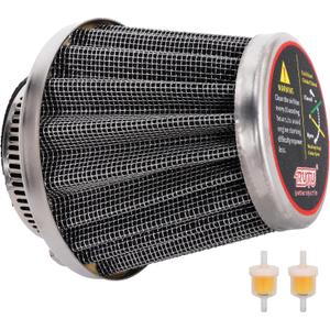 38mm Air Filter For 50cc 90cc 110cc 125cc Predator 196cc 200cc 212cc SSR110 125 GX160 GX200 PW80 PW50 CT200U CT200U-EX TTR90 125 KLX110 KT196 MB200 MB165 Moped Scooter, Motorcycle Air Filter Silver