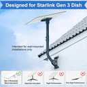 IZLTUV-Gen 3 Mount for Starlink, Heave Duty Adjustable 2-Way Wall Mounting Kit Compatible with V3 Starlink Standard Dish, Include Gen 3 Pipe Adapter