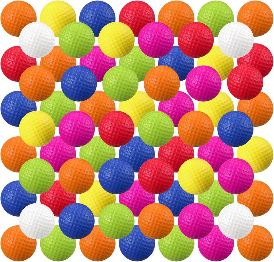 Junkin 80 Pcs Foam Golf Balls Rubber Practice Balls Realistic Feel and Flight Sport Training for Indoor or Outdoor Backyard Golf Training Junkin 80 Pcs Foam Golf Balls Rubber Practice Balls Realistic Feel and Flight Sport Training for Indoor or Outdoor Backyard Golf Training
