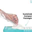 Eco Gloves Plant-Based Compostable Eco-friendly Gloves for Food Prep & Cleaning (S)