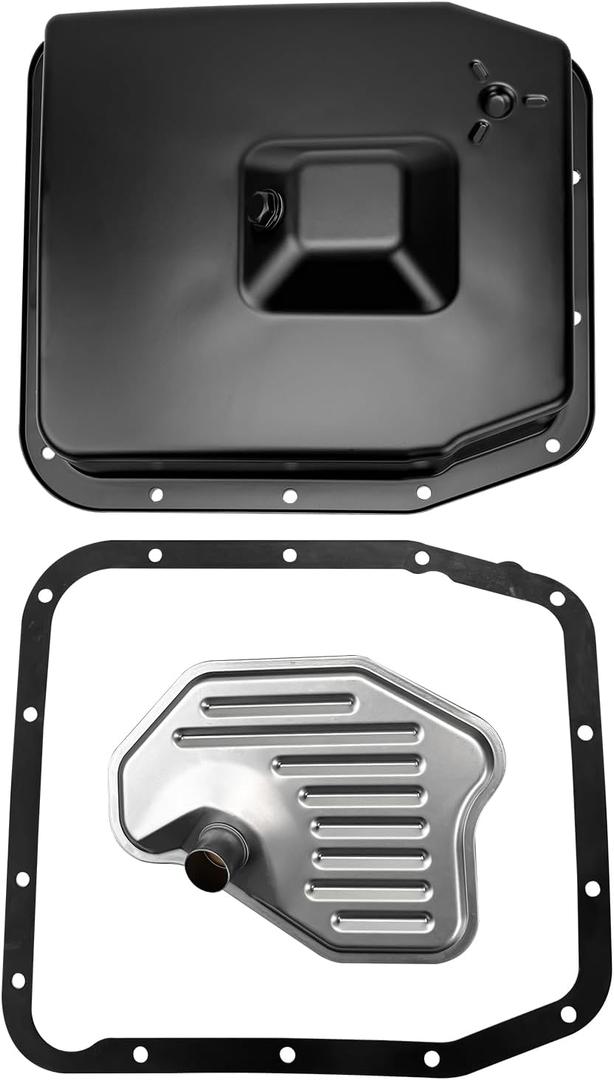 Transmission Oil Pan Kit with Filter & Rubber Gasket for Ford 4R75E / 4R75W Transmission (20042008) Steel Oil Pan,Replaces OE 6L3Z7A194A F6AP7G186BA