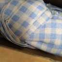 Irenare 2 Sets 17.7'' Gingham Ruffle Chair Cushions Cover and Back Cover