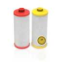 Aquasana Replacement Filter Cartridges | Fit Claryum 2-Stage Under Sink Water Filter | WQA Certified to Reduce Up to 99.99% of PFAS, Microplastics, Lead & Chlorine | AQ-5200R | AQ-C2-R (Red and Yellow)