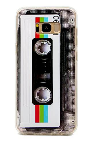FAteamll Case for Galaxy S8 Plus Matte Finish with TPU Soft Bumper Retro Cassette Tape Case Compatible with Samsung Galaxy S8 Plus