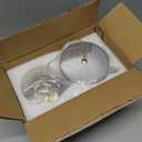 CHYING Pendant Lights Kitchen Island Chrome Modern LED Pendant Light Globe Jellyfish Pendant Lighting Mini Crystal Hanging Light for Dining Room Bathroom Bedroom Bar 6000K Cool White