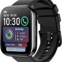 Smart Watch for Men Women, 1.85" HD Fitness Tracker with Bluetooth Calls, 120+ Sport Modes Fitness Watch, Fitness Tracker 24/7 Heart Rate/Sleep Monitor, IP68 Waterproof, Smartwatch for Android/iPhone (Black)