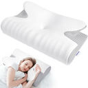 CMUEPO , Cervical Neck Pillow for Pain Relief Sleeping, Memory Foam Pillow,White