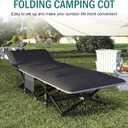 Mopaicot Camping Cot for Adults, Folding Bed with Comfortable Cushion, Tent Portable Sleeping Bed with Carry Bag for Camp, Office Use, Outdoor, Traveling Supports 450 lbs