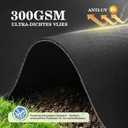 UIRWAY 15FT Round Pool Liner Pad, [2026 New 300G/M² Thicker Heavy Duty] Geotextile Under Pool Mat Padding for Above Ground Pools, Black Pool Floor Pad Prevent Punctures, Reinforced Cushion Protection