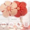 Bath Mat, Cute Flower Bathroom Rugs with Soft Thickened Microfiber, Absorbent Quick Dry Non Slip Bathtub Floor Mat, Machine Washable Plush Shaggy Decor Mat for Shower Doorway 18x28 Inch (47x75cm)