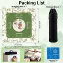 HWZ Mahjong Mat with 4 Professional Tile Mixers & Storage Bag, 31.5x31.5 Inch, 3.5mm Thick Waterproof Noise-Reducing Game Mat for American Mahjong, Cards More, Olive Green