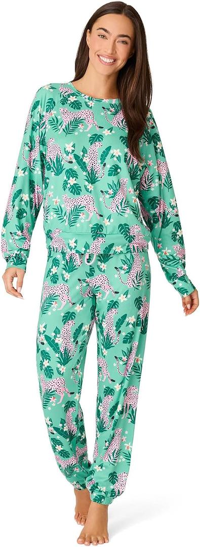 PJ Salvage Women's Cloud Jersey Jogger Pajama 2-piece Pj Set, Medium