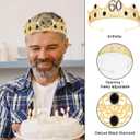 60th Birthday Decorations Gifts for Men, Including 60th Birthday King & Crown & Sash, Older Wiser Hotter Glitter Banner, Happy Birthday Party Prom Decoration For Men Him