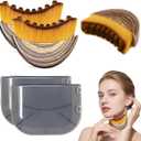 Lymphatic Contour Face Brush, 2 Pack Lymphatic Drainage Brush - Facial Dry Brush for Depuffing & Skin Glow - Premium Face Sculpting Tool & Gua Sha for Jawline, Neck Lifting & Manual Massage