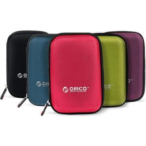 ORICO Hard Drive Case 2.5 inch External Drive Storage Carrying Bag Waterproof Shockproof with Inner Size 5.5x3.5x1.0inch for Organizing HDD and Electronic Accessories, Multi Colors (PHD-25)