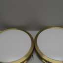 13 Inch Flush Mount Light Fixtures, 2-Pack Gold LED Ceiling Lights with 2700K/3000K/4000K/5000K/6500K 5 Color Temperatures, Modern Round LED Lights for Kitchen Bedroom Bathroom Living Room Closet