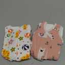 ANWA 2 Pack Cat Recovery Suit - Breathable Cat Onesie for Cats After Surgery Female, Kitten Surgery Recovery Suit Female Abdominal Wounds (Small, Alpaca + Candy)