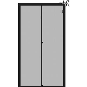 Yotache Adjustable Magnetic Screen Door Fit Doors Size Width 34"-38" Height 96"-98", Reinforced Fiberglass Mesh Curtain with Unique Widen Strip, Black