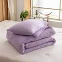 King Size Bedding, Comforter plus 2 pillowcases ( King, purple )