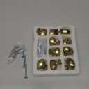 khtumeware 10 Pack 1-3/8 inch(35mm) Champagne Bronze Cabinet Knobs Egg Knobs Satin Brass Oval Drawer Knobs Kitchen Cabinet Hardware Zinc Knobs for Dresser Drawers