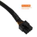YEZriler PCIe Cable - 8 Pin Male to Dual 8 Pin (6+2) Male Power Adapter, Sleeved 25-inch+9-inch (63cm+23cm) for Seasonic PSUs