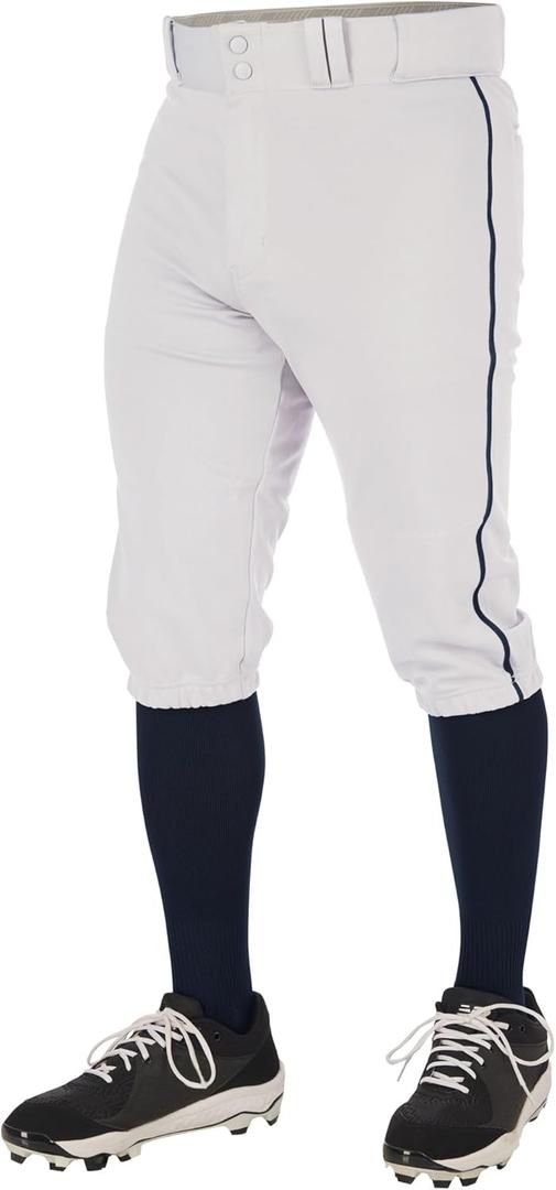 Champro Boys Triple Crown 2.0 Baseball Knickers with Braid (White, XL)