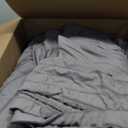 Love's cabin Seersucker Dark Grey King Size Comforter Set 7 Pieces, All Season Bedding Set, King Bed in a Bag Comforter Set with Comforter, Flat Sheet, Fitted Sheet, Pillowcase and Pillow Sham (King (102"X90"))