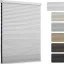 Changshade Cordless Cellular Shades, Blackout Room Darkening Black Out Honeycomb Blinds for Indoor Windows Bedroom, Pull Down Pleated Accordion Blind Easy Install, Shade Size 31" Wx72 H, White