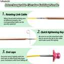 Lewhoo Circular Knitting Needles Set, 13 Pairs Interchangeable Aluminum Round Circular Needle for Knitting with Bag 3.0~10 mm Rose Gold